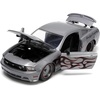 image:imageJada Big Time Muscle 124 2010 Ford Mustang GT DieCast Car Toys for Kids and AdultsCharcoal GreyBlack Flames
