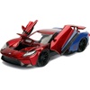 image:imageJada Toys Marvel 124 2017 Ford GT Diecast Car with 275 SpiderMan Figure Toys for Kids and Adults RedBlue 99725Spiderman Ford Gt