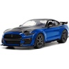 image:imageJada Toys Big Time Muscle 124 2020 Ford Mustang Shelby GT500 BlueBlackBlue W Black Hood