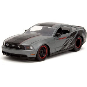 image:imageJada Big Time Muscle 124 2010 Ford Mustang GT DieCast Car Toys for Kids and AdultsCharcoal GreyStripes