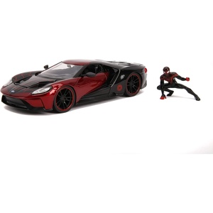 image:imageJada Toys Marvel 124 2017 Ford GT Diecast Car with 275 SpiderMan Figure Toys for Kids and Adults RedBlue 99725Miles Ford Gt